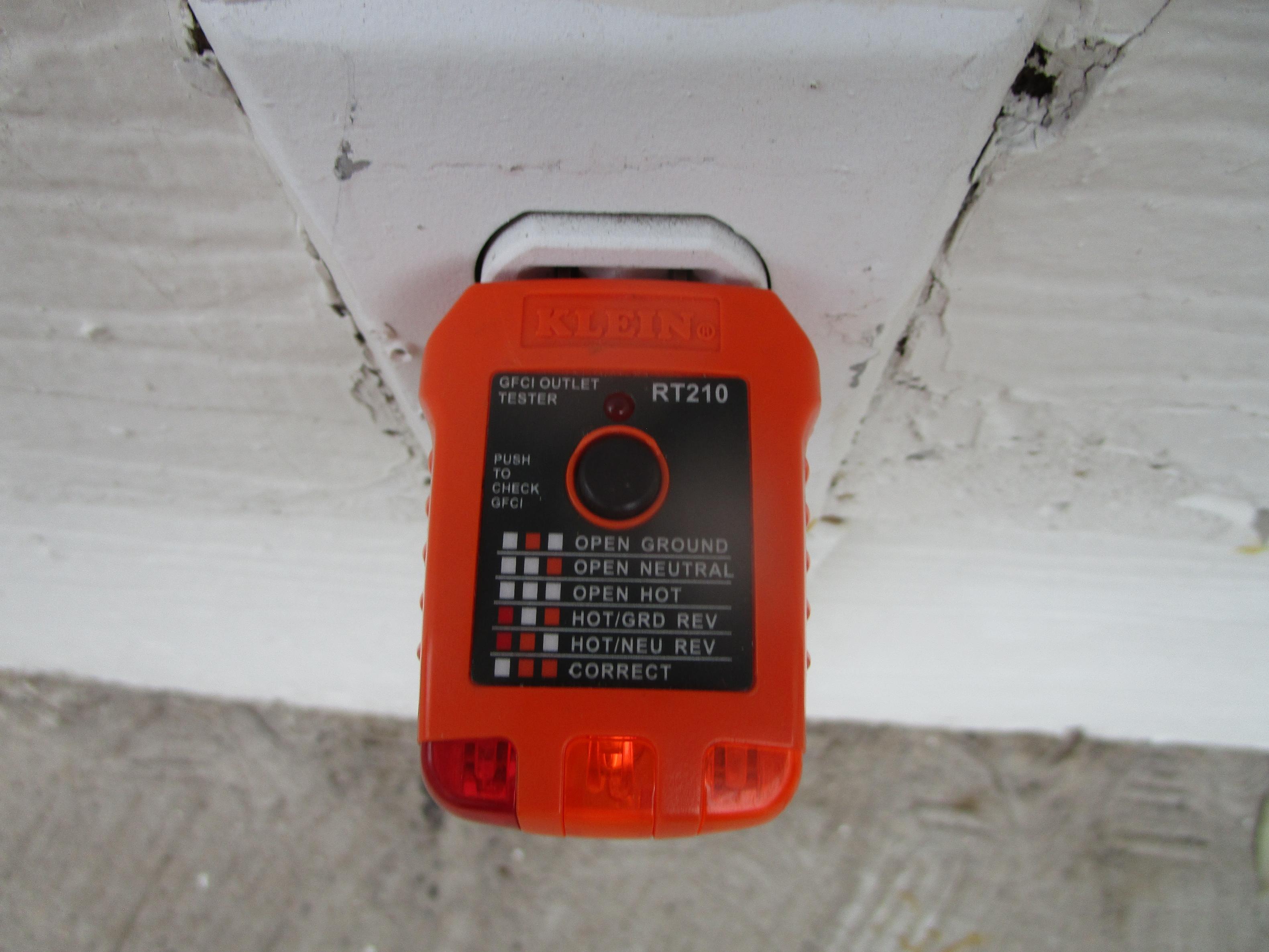 Checking for Open Grounds & Non Compliant Exterior GFCI Receptacles